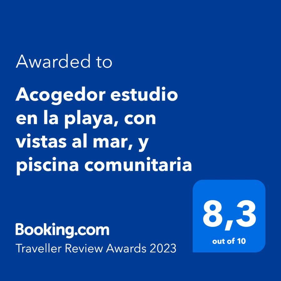 Acogedor Estudio En La Playa, Con Vistas Al Mar, Y Piscina Comunitaria Sant Salvador Eksteriør bilde